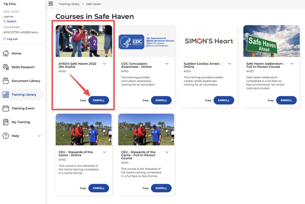AYSOU's Safe Haven 2022 course detail